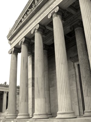 Academic building columns
